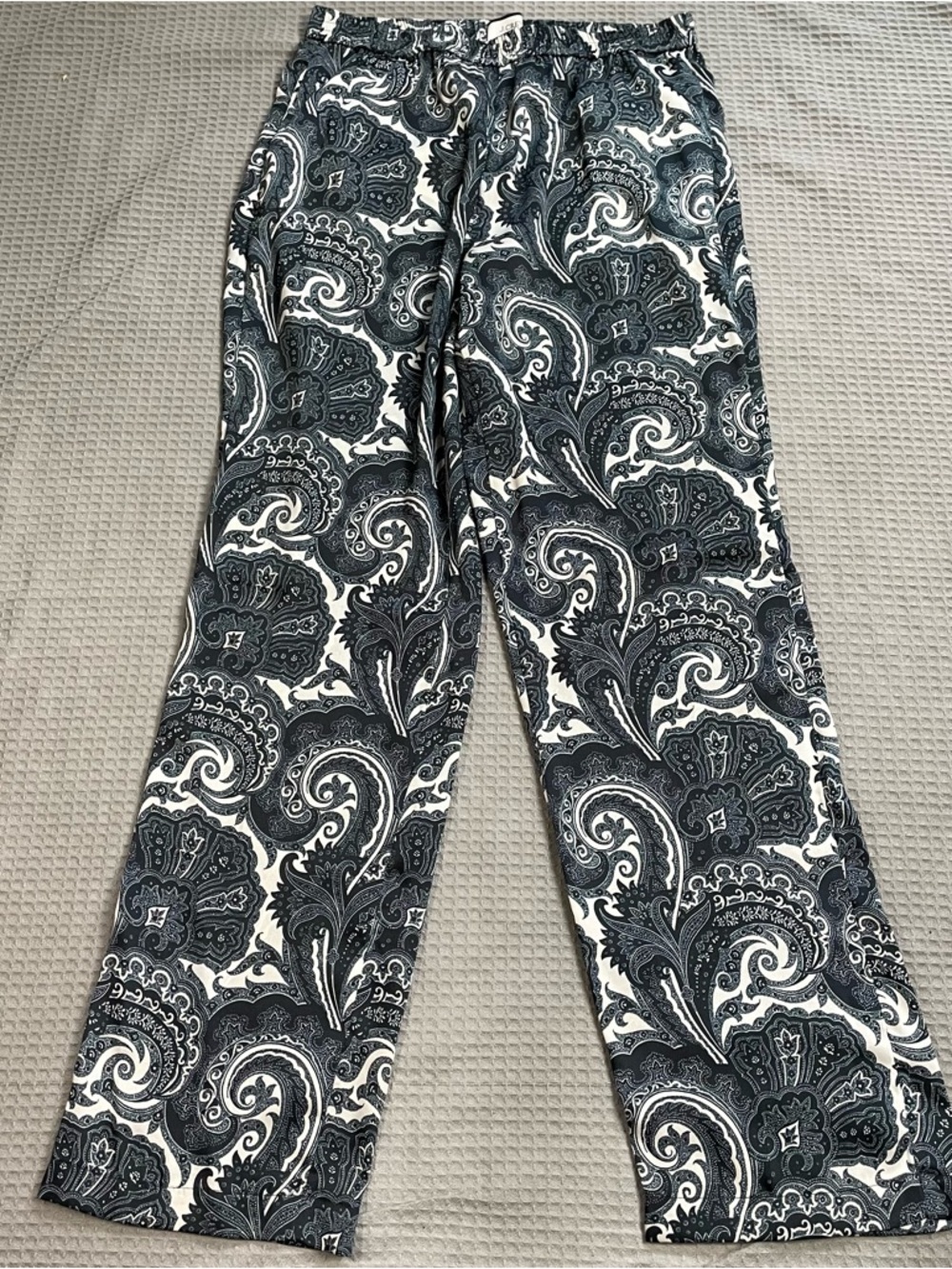 J.Crew Collection‎ Pull On Pants 2 Womens Ratti Midnight Paisley Drapey Straight
